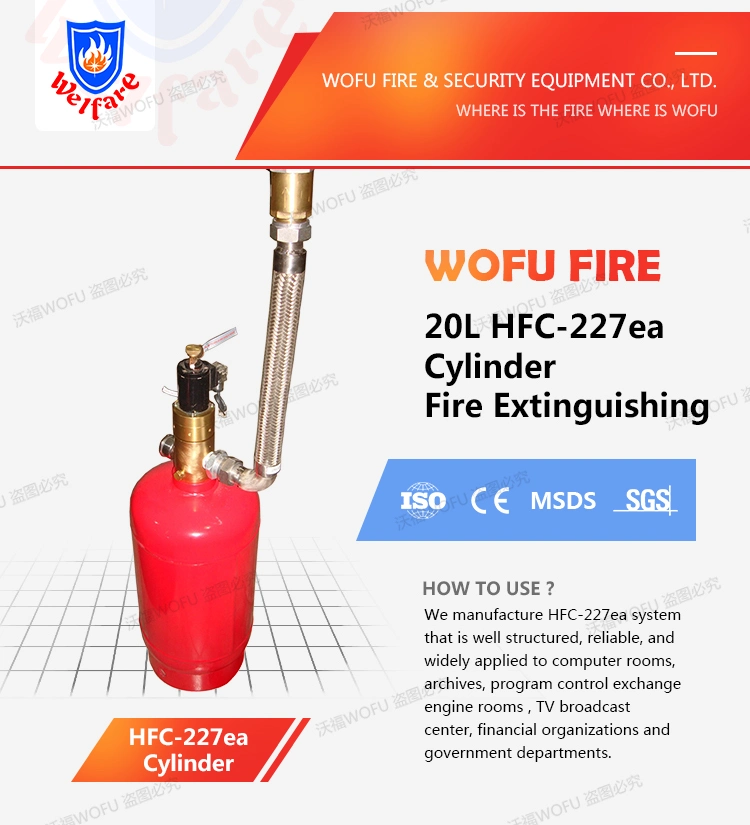 20LTR Hfc-227ea Cylinder Fire Suppression System