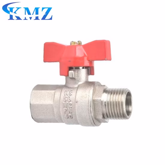 Factory Price Buttterfly Handle Brass Three Way Valve