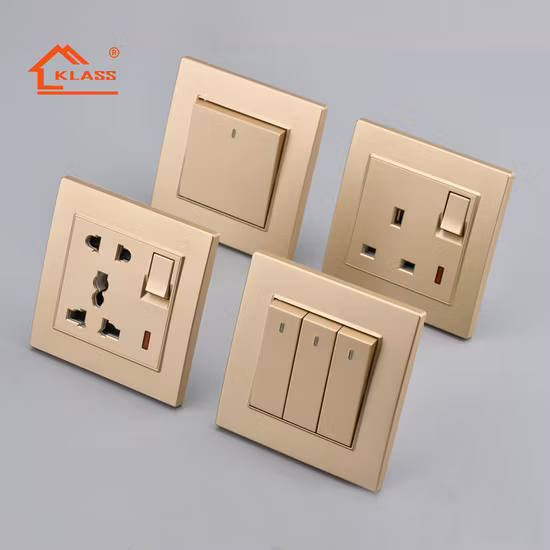 CE/CCC PC Material Wall Switch and Socket Wholesale Factory Supply High Quality Electrical Light Home Socket Light Wall Switch